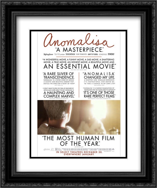 Anomalisa 20x24 Black Ornate Wood Framed Movie Poster with Double Matting
