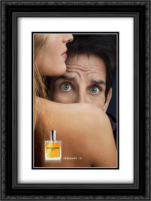 Zoolander 2 18x24 Black Ornate Wood Framed Movie Poster with Double Matting