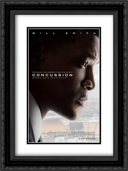 Concussion 18x24 Black Ornate Wood Framed Movie Poster with Double Matting