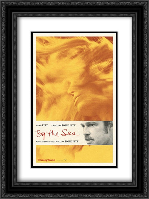 By The Sea 18x24 Black Ornate Wood Framed Movie Poster with Double Matting