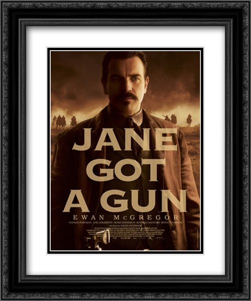 Jane Got A Gun 20x24 Black Ornate Wood Framed Movie Poster with Double Matting