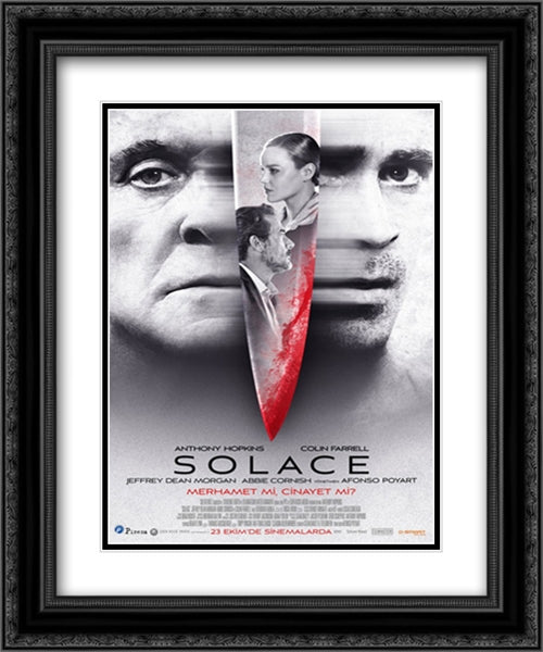 Solace 20x24 Black Ornate Wood Framed Movie Poster with Double Matting
