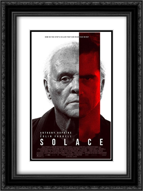 Solace 18x24 Black Ornate Wood Framed Movie Poster with Double Matting