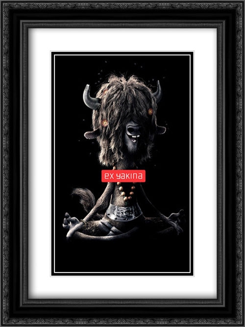 Zootopia 18x24 Black Ornate Wood Framed Movie Poster with Double Matting