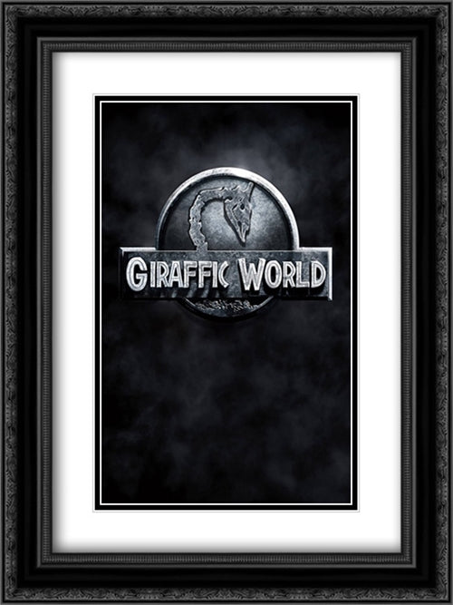 Zootopia 18x24 Black Ornate Wood Framed Movie Poster with Double Matting