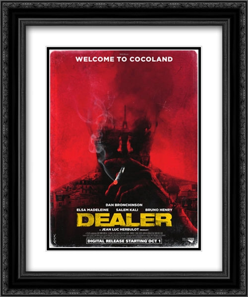 Dealer 20x24 Black Ornate Wood Framed Movie Poster with Double Matting