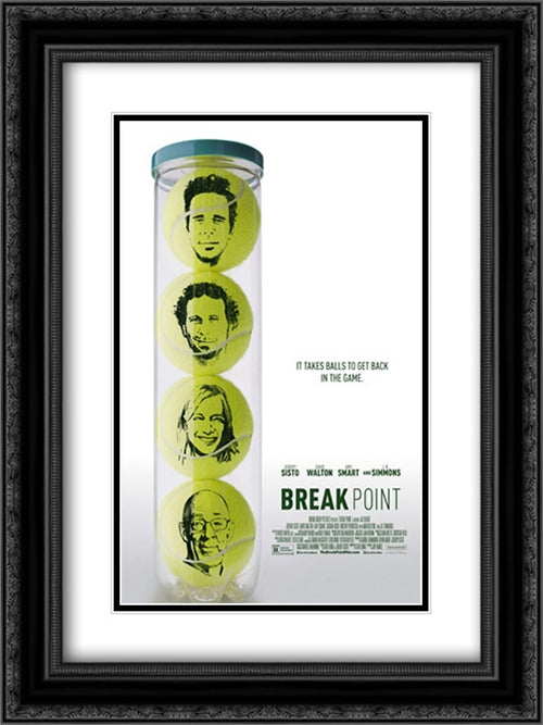 Break Point 18x24 Black Ornate Wood Framed Movie Poster with Double Matting