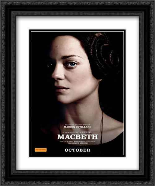 Macbeth 20x24 Black Ornate Wood Framed Movie Poster with Double Matting