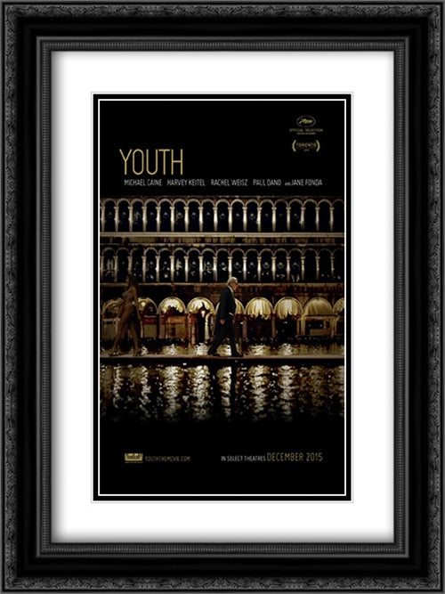 Youth 18x24 Black Ornate Wood Framed Movie Poster with Double Matting