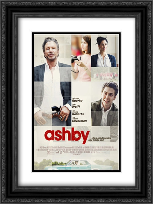 Ashby 18x24 Black Ornate Wood Framed Movie Poster with Double Matting