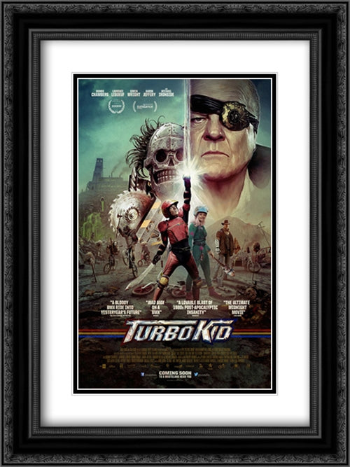 Turbo Kid 18x24 Black Ornate Wood Framed Movie Poster with Double Matting