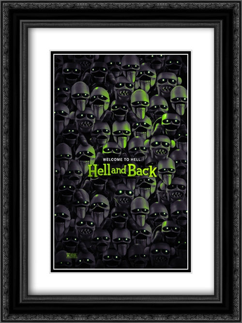 Hell & Back 18x24 Black Ornate Wood Framed Movie Poster with Double Matting