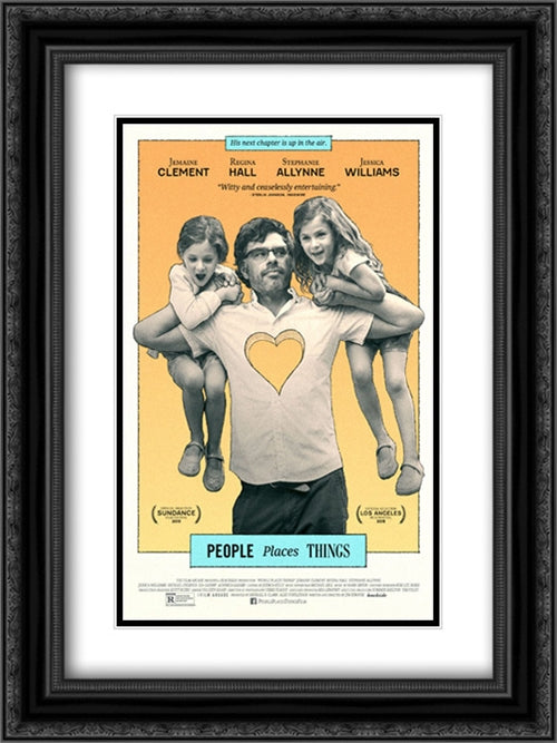 People Places Things 18x24 Black Ornate Wood Framed Movie Poster with Double Matting