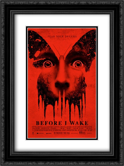 Before I Wake 18x24 Black Ornate Wood Framed Movie Poster with Double Matting