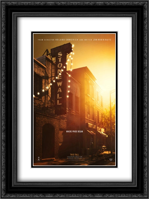 Stonewall 18x24 Black Ornate Wood Framed Movie Poster with Double Matting