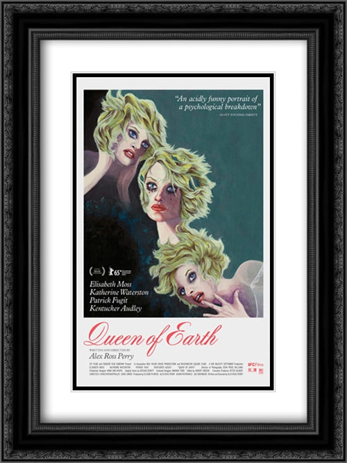 Queen of Earth 18x24 Black Ornate Wood Framed Movie Poster with Double Matting