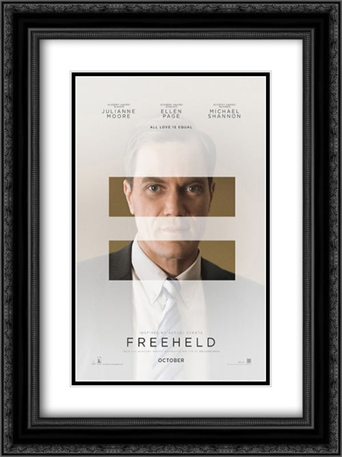 Freeheld 18x24 Black Ornate Wood Framed Movie Poster with Double Matting