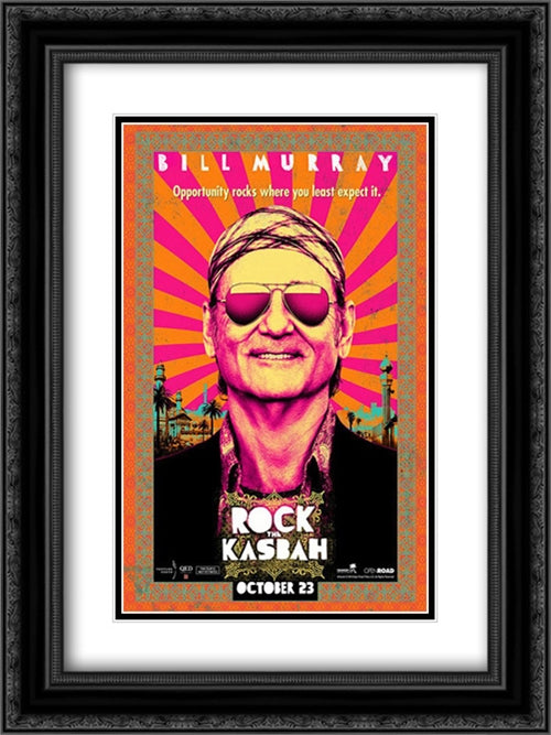 Rock The Kasbah 18x24 Black Ornate Wood Framed Movie Poster with Double Matting