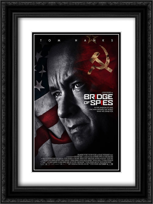 Bridge of Spies 18x24 Black Ornate Wood Framed Movie Poster with Double Matting