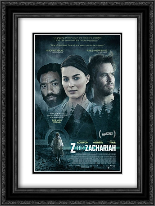 Z for Zachariah 18x24 Black Ornate Wood Framed Movie Poster with Double Matting