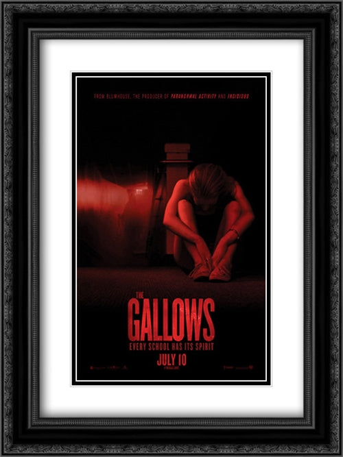 The Gallows 18x24 Black Ornate Wood Framed Movie Poster with Double Matting