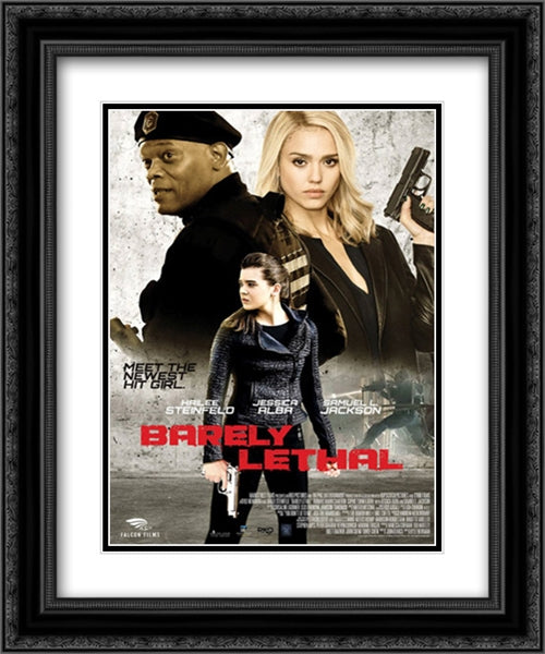 Barely Lethal 20x24 Black Ornate Wood Framed Movie Poster with Double Matting