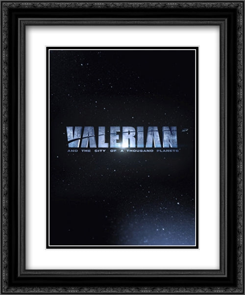 Valerian and the City of a Thousand Planets 20x24 Black Ornate Wood Framed Movie Poster with Double Matting