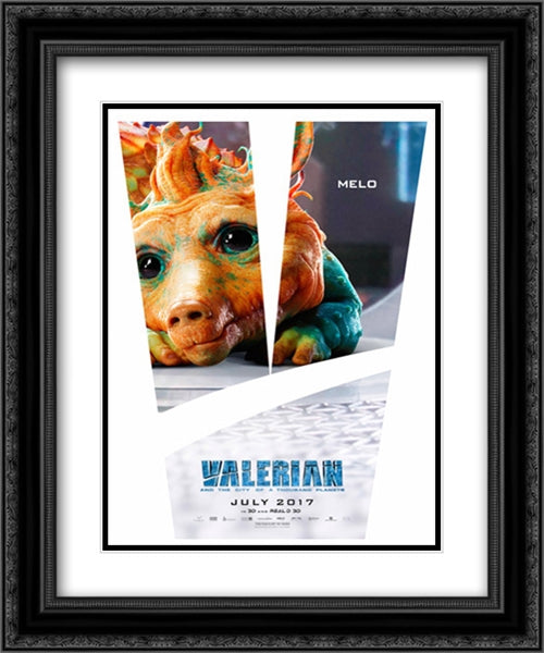 Valerian and the City of a Thousand Planets 20x24 Black Ornate Wood Framed Movie Poster with Double Matting