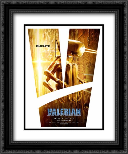Valerian and the City of a Thousand Planets 20x24 Black Ornate Wood Framed Movie Poster with Double Matting