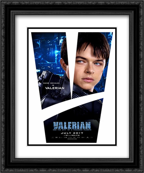 Valerian and the City of a Thousand Planets 20x24 Black Ornate Wood Framed Movie Poster with Double Matting