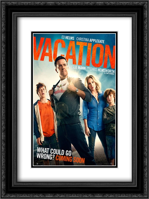 Vacation 18x24 Black Ornate Wood Framed Movie Poster with Double Matting