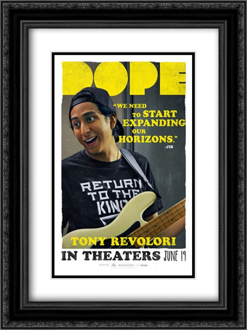 Dope 18x24 Black Ornate Wood Framed Movie Poster with Double Matting