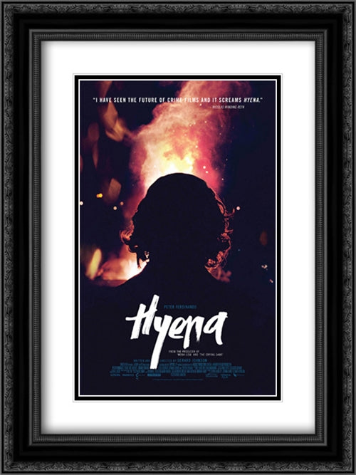 Hyena 18x24 Black Ornate Wood Framed Movie Poster with Double Matting
