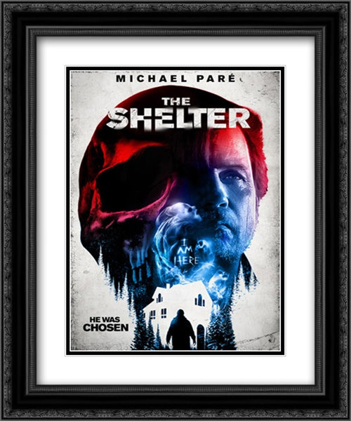 The Shelter 20x24 Black Ornate Wood Framed Movie Poster with Double Matting