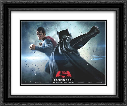 Batman V Superman: Dawn of Justice 24x20 Black Ornate Wood Framed Movie Poster with Double Matting