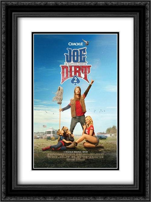Joe Dirt 2: Beautiful Loser 18x24 Black Ornate Wood Framed Movie Poster with Double Matting