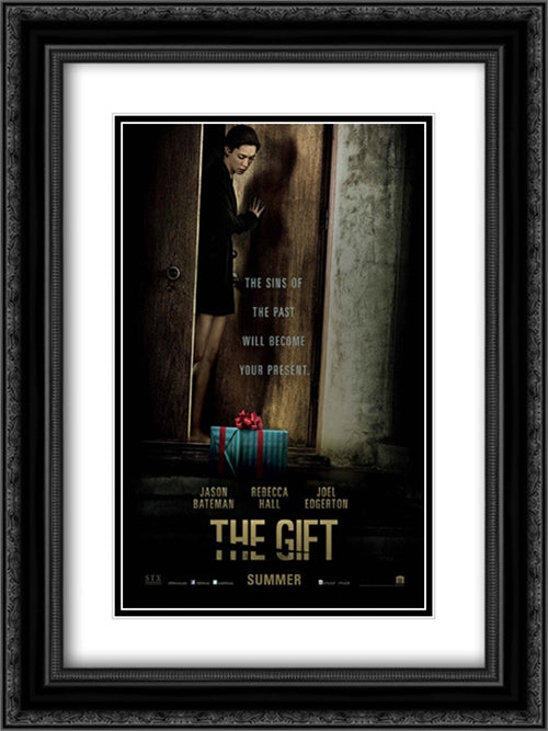 The Gift 18x24 Black Ornate Wood Framed Movie Poster with Double Matting