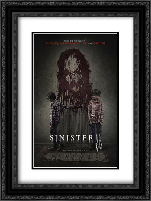 Sinister 2 18x24 Black Ornate Wood Framed Movie Poster with Double Matting