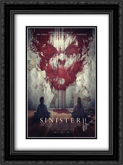 Sinister 2 18x24 Black Ornate Wood Framed Movie Poster with Double Matting