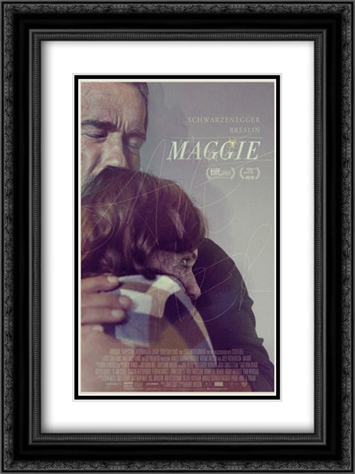 Maggie 18x24 Black Ornate Wood Framed Movie Poster with Double Matting
