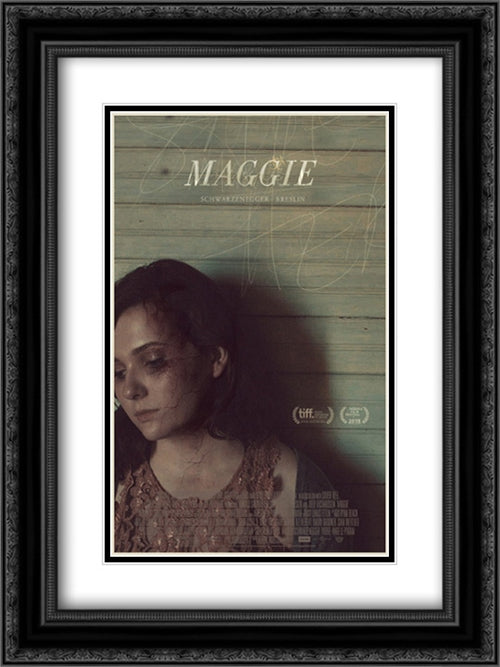 Maggie 18x24 Black Ornate Wood Framed Movie Poster with Double Matting