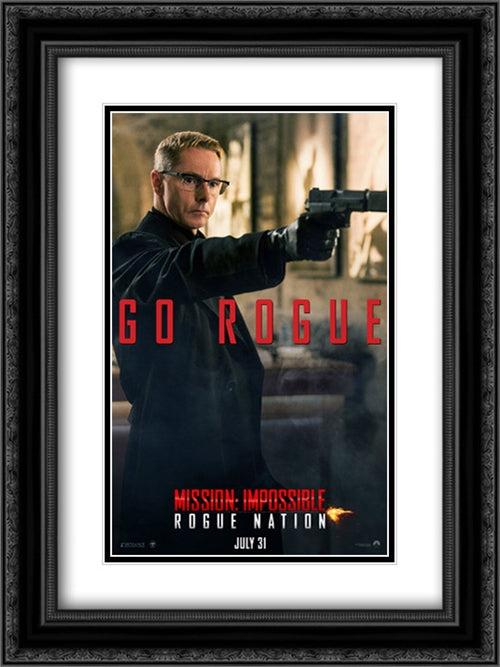Mission: Impossible Rogue Nation 18x24 Black Ornate Wood Framed Movie Poster with Double Matting