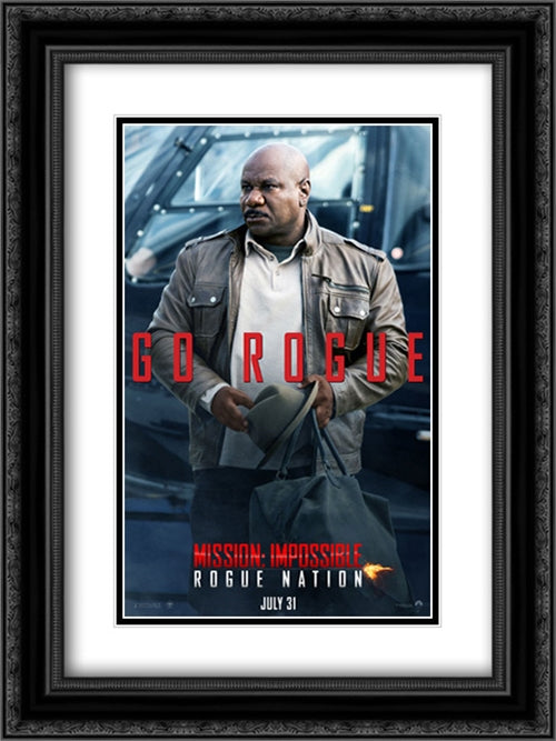 Mission: Impossible Rogue Nation 18x24 Black Ornate Wood Framed Movie Poster with Double Matting