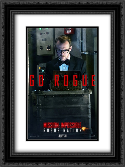 Mission: Impossible Rogue Nation 18x24 Black Ornate Wood Framed Movie Poster with Double Matting