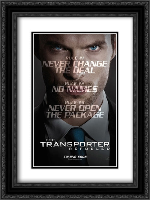 The Transporter Refueled 18x24 Black Ornate Wood Framed Movie Poster with Double Matting