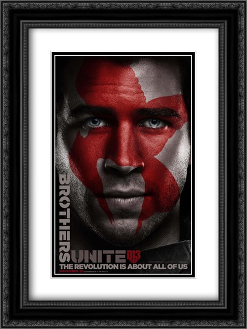 The Hunger Games: Mockingjay Part 2 18x24 Black Ornate Wood Framed Movie Poster with Double Matting