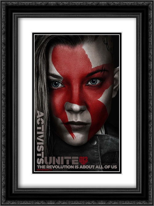 The Hunger Games: Mockingjay Part 2 18x24 Black Ornate Wood Framed Movie Poster with Double Matting