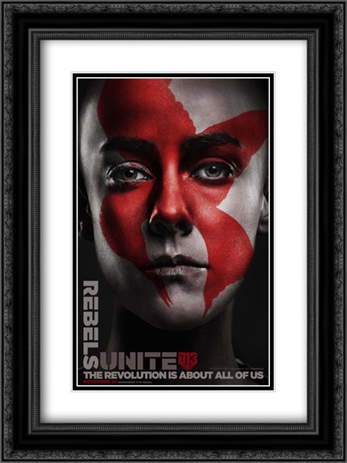The Hunger Games: Mockingjay Part 2 18x24 Black Ornate Wood Framed Movie Poster with Double Matting
