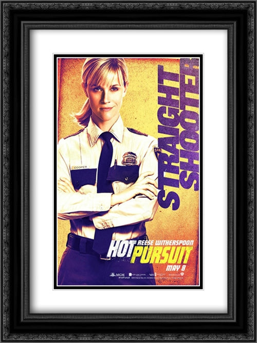 Hot Pursuit 18x24 Black Ornate Wood Framed Movie Poster with Double Matting