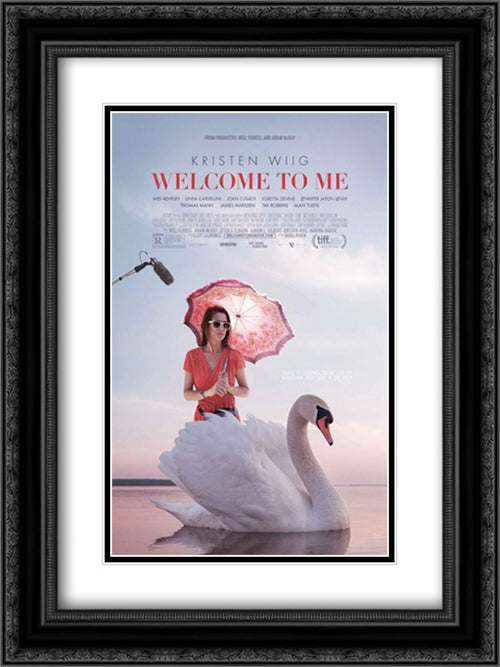 Welcome To Me 18x24 Black Ornate Wood Framed Movie Poster with Double Matting